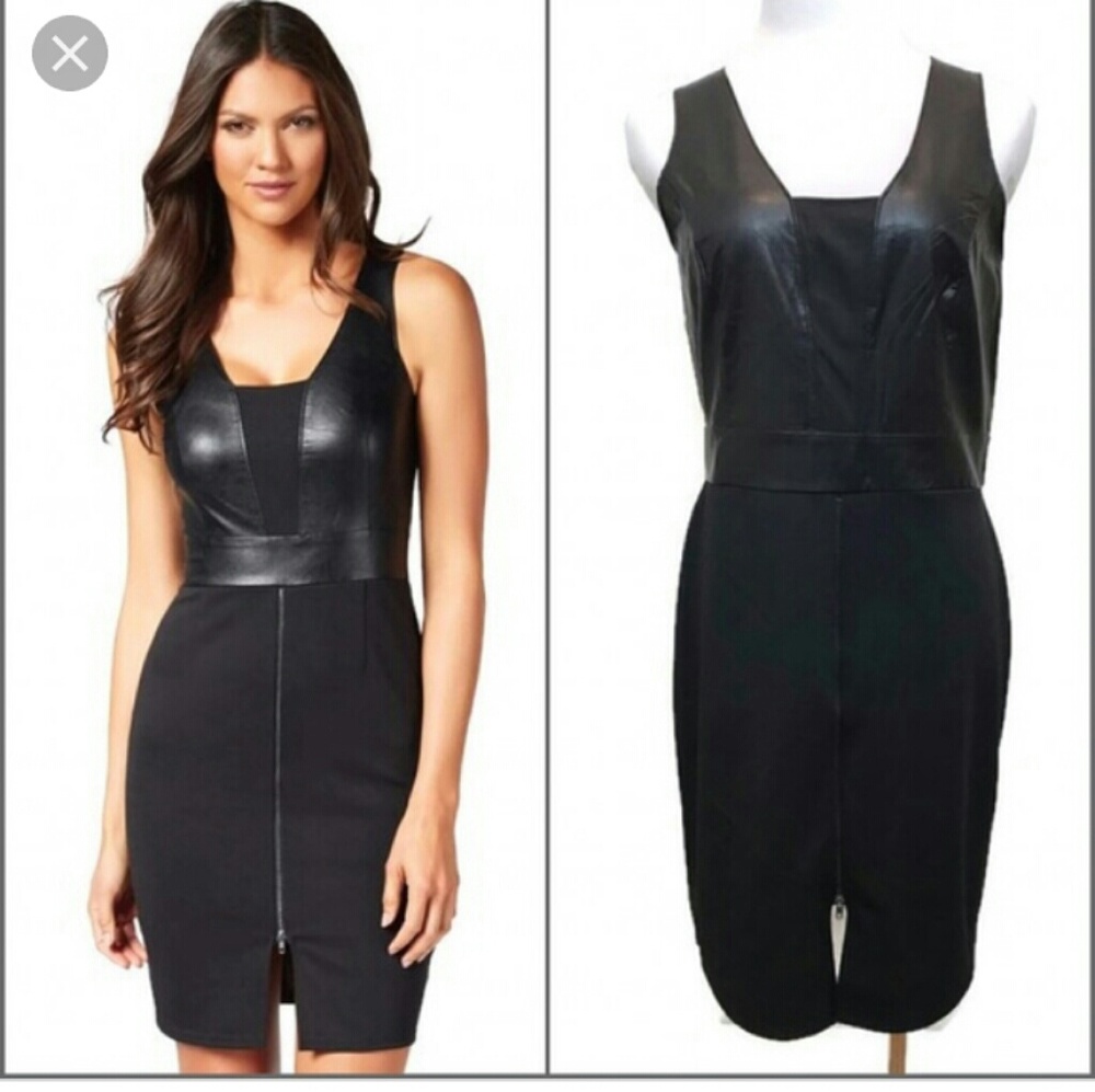 Just fab black zipper dress